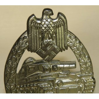 Silver Panzerkampfabzeichen- Tank assault badge, zinc. Espenlaub militaria