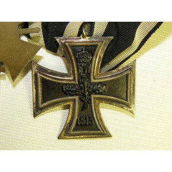 WW1 combat medal bar. EK II-1914, Hindenburg cross and Red Cross medal. Espenlaub militaria