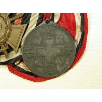 WW1 combat medal bar. EK II-1914, Hindenburg cross and Red Cross medal. Espenlaub militaria
