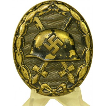 3rd Reich wound badge in black, 1939, brass. Espenlaub militaria