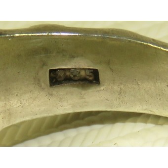 German traditional skull ring, sterling silver. Espenlaub militaria