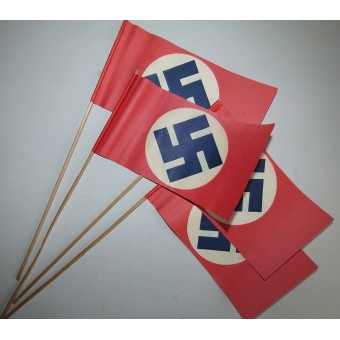 3rd Reich patriotic paper flag, 2 sides. Size: 22x12 cm. Espenlaub militaria