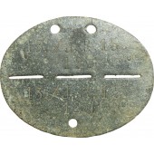 "Dog tag", death medallion of a Wehrmacht soldier 13./ J.R. 15 (mot)