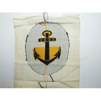 Kriegsmarine NCOs anchor BeVo woven badge for sports uniforms. Espenlaub militaria