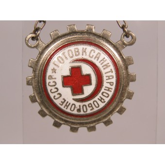 “Ready for the sanitary defense of the USSR” badge No. 2357510. Mondvor. Espenlaub militaria