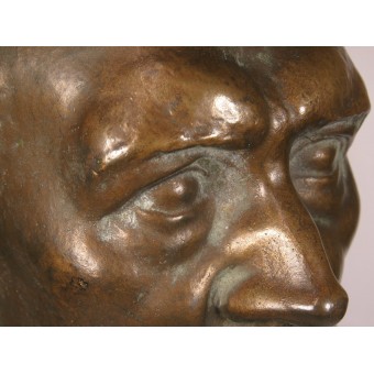 Adolf Hitler als Führer und Reichskanzler bronze bust, Ley/WMF. Espenlaub militaria