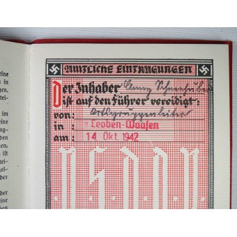 NSDAP Membership Book (1939 edition)´+ named NSDAP badge. Espenlaub militaria