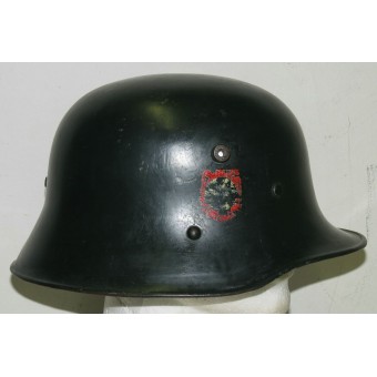 Black Austrian M 16 Polizei steel helmet. Espenlaub militaria
