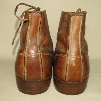 German Wehrmacht Heer or Luftwaffe brown ankle shoes. Espenlaub militaria