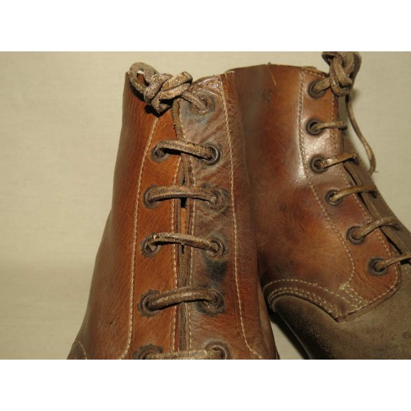 German Wehrmacht Heer or Luftwaffe brown ankle shoes- Boots & Shoes