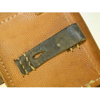 Brown leather ammo pouch for G 43 Walther magazine pouch ros 1944 marked. Espenlaub militaria