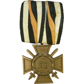 Ehrenkreuz für Frontkämpfer 1914-1918/ Commemorative cross for WW1 for combatant with a bar. Espenlaub militaria