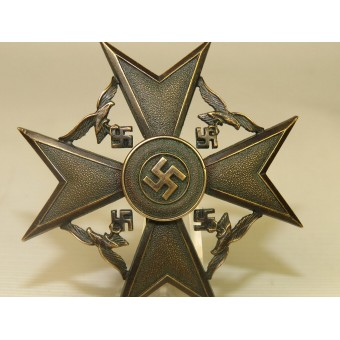 Spanish cross in bronze without swords by Steinhauer & Luck, marked L/16. Espenlaub militaria