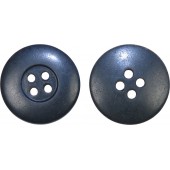 22 mm Kunstharz- resin button. Dark gray-blue.
