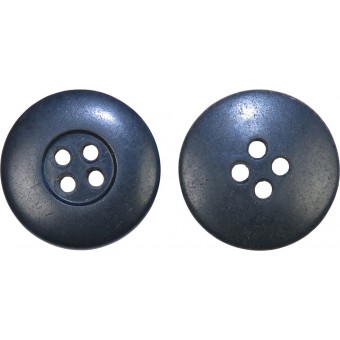 22 mm Kunstharz- resin button. Dark gray-blue.. Espenlaub militaria