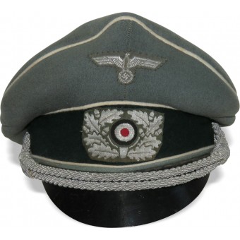 Wehrmacht Heer Infantry visor hat,  re-styled  to crusher.. Espenlaub militaria