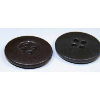 German dark brown-gray big bakelite 22 mm button for tank wraps, tunics. Espenlaub militaria