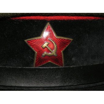M35 post-war German made armored visor hat with logo  Record. Espenlaub militaria