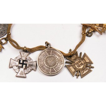 Third Reich 8-awards miniature chain to a Bayern veteran. Espenlaub militaria