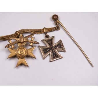 Third Reich 8-awards miniature chain to a Bayern veteran. Espenlaub militaria