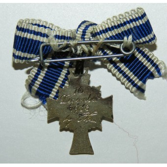 Miniature of the German Mother Cross in silver - 21 mm. Espenlaub militaria