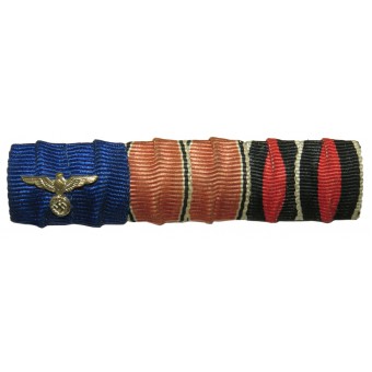 Ribbon bar Wehrmacht for 3 medals with eagle. Espenlaub militaria