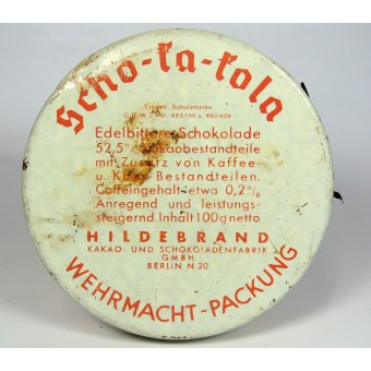 WW2 German Army chocolate tin for the Wehrmacht Sch-Ka-Kola 1941. Espenlaub militaria