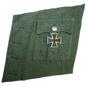 Iron Cross 1st Class 1939 FO on a piece of an authentic German tunic