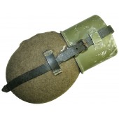German soldier's canteen in a felt cover with an aluminum cup