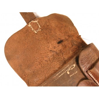 Brown leather holster for the German army pistol Walter p-38. Espenlaub militaria