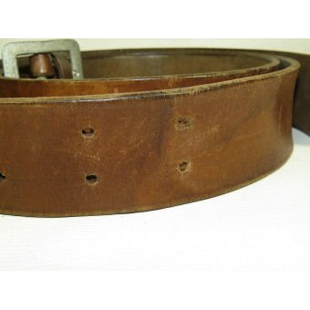 3rd Reich brown leather belt. Officers. Espenlaub militaria