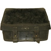 German Black leather  pouch for flare pistol ammos, marked 1937
