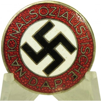 M 1/34 RZM NSDAP member badge, silvered brass-Karl Wurster. Espenlaub militaria