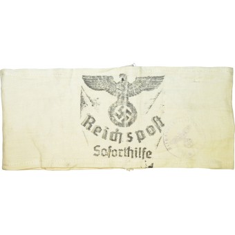 3rd Reich Post Service helper armband, has inscription Reichspost Soforthilfe. Espenlaub militaria