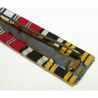WW1 &WW2 ribbon bar with 6 medals and Iron cross 1914