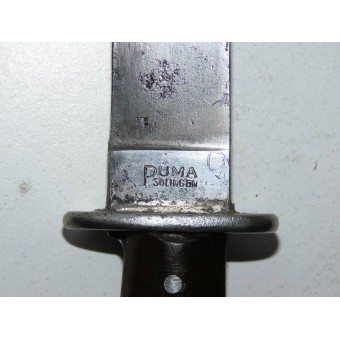 German WWII boot knife  Puma with clip back steel scabbard. Espenlaub militaria