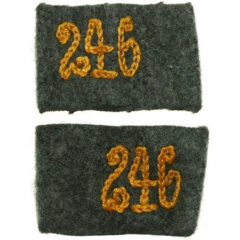 Slip on tabs for shoulder straps of Wehrmacht Radfahr-Aufklärungs-Schwadron 246. Espenlaub militaria