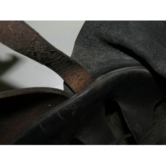RLB leather protective helmet with neck protection. ( RLB Leder Schutzhaube). Espenlaub militaria