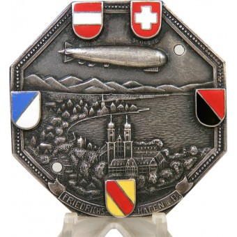 Zeppelin commemorative badge Luftfahrt Friedrichshafen-Schweiz-Bayern-Württemberg-Oesterreich. Espenlaub militaria