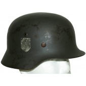 Double decal SS M35 steel helmet Q66