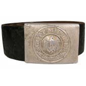 Wehrmacht Heer belt with aluminium buckle with a separate medallion