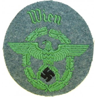 3rd Reich Police sleeve eagle for Grüne Polizei/Schutzpolizei of town Wien. Espenlaub militaria