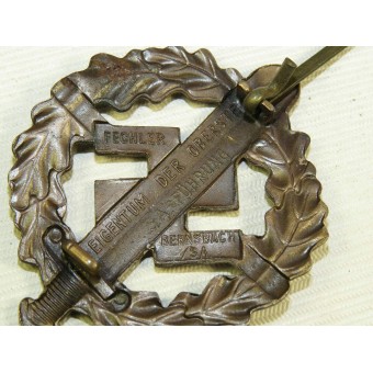 SA-Wehrabzeichen in Bronze. Eigentum der obersten SA-Fuhrung. Espenlaub militaria
