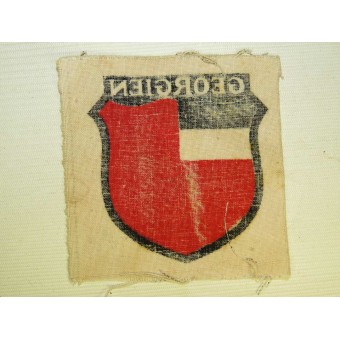 Unissued 3rd type printed patch of Georgian volunteer in Wehrmacht. Espenlaub militaria