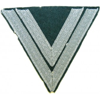 Wehrmacht Heer, mint Obergefreiter rank patch with nice grey aluminum Tresse. Espenlaub militaria