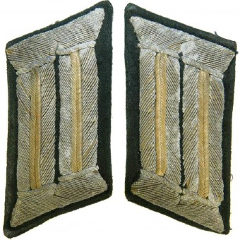 Wehrmacht Heer, officers collar tabs for Nachrichtentruppe/ Signals for Feldbluse. Espenlaub militaria