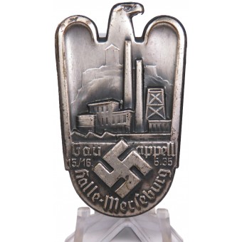 Party events of the NSDAP badge. Gau Appell Halle-Merseburg 15./16.6.1935. Espenlaub militaria
