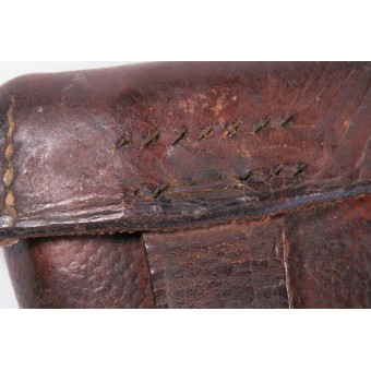 Brown leather pouch for German k98 Karabiner, 1938  4./A.R.65. Espenlaub militaria