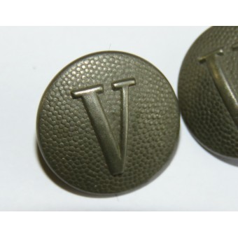 Wehrmacht shoulder straps buttons with the designation in the form of a Roman numeral V. Espenlaub militaria
