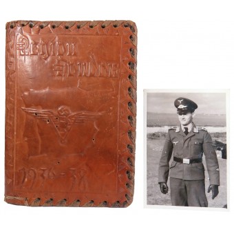 Leather cover for Soldbuch. Legion Condor 1936-38. Rare.. Espenlaub militaria